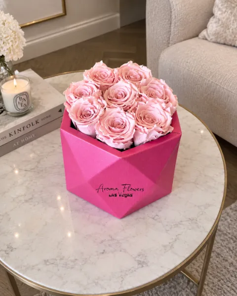 Forever Rosé – Hexagon Rose Box, another angle