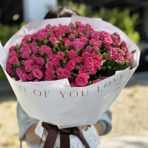 Rosaline's Embrace, pink rose bouquet, Aroma Flowers Las Vegas